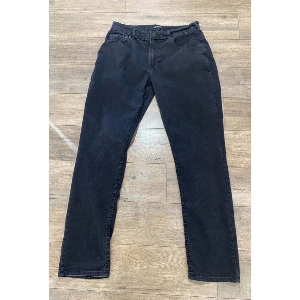 Origin Delta68 Mens 36X34 Tapered Fighter Fit Black Dark Stretch Jeans USA Made